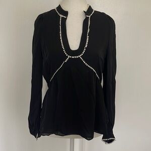 Intermix black silk blouse